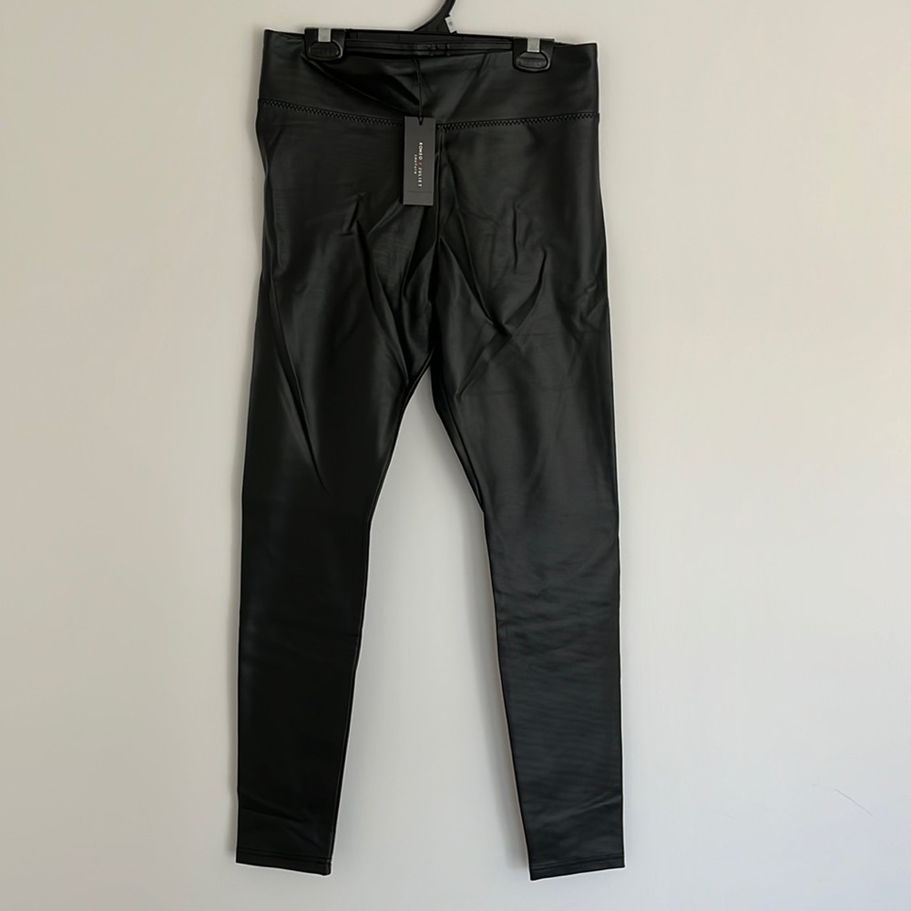 New Romeo and Juliet Couture Faux Leather Leggings - Picture 2 of 4
